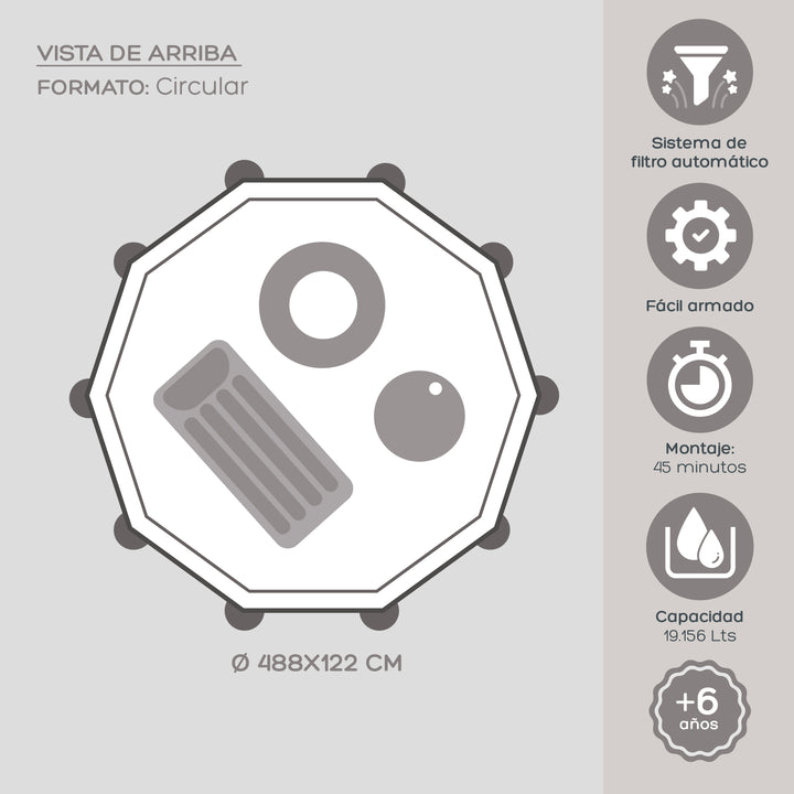 Piscina Estructural Ultra XTR Circular 488 Cm