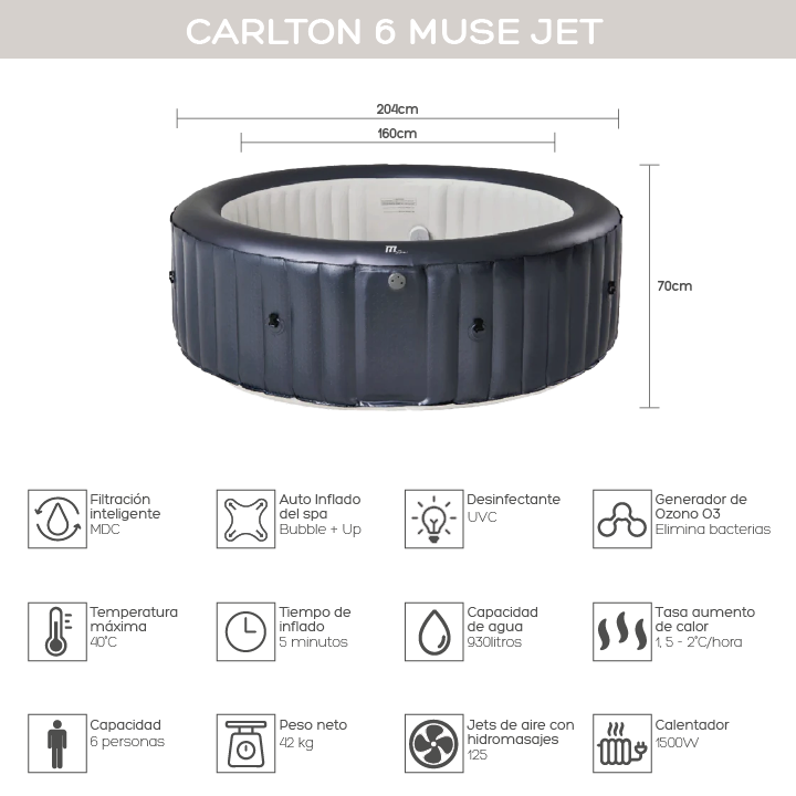Hot Tub Carlton 6 Muse Jet