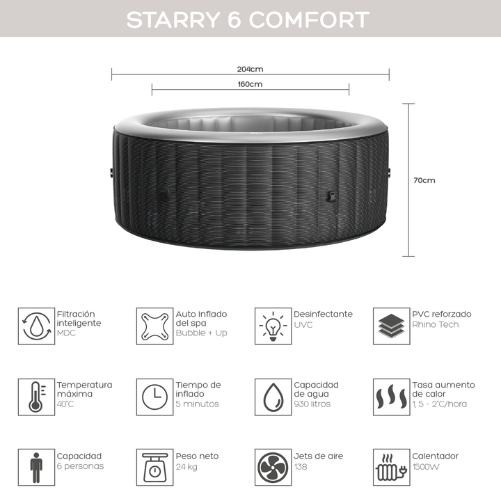 Hot Tub Starry 6 Comfort