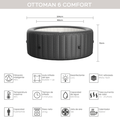 Hot Tub Ottoman 6 Comfort