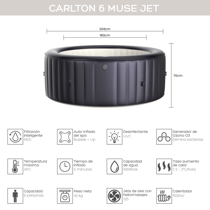 Hot Tub Carlton 6 Muse Jet