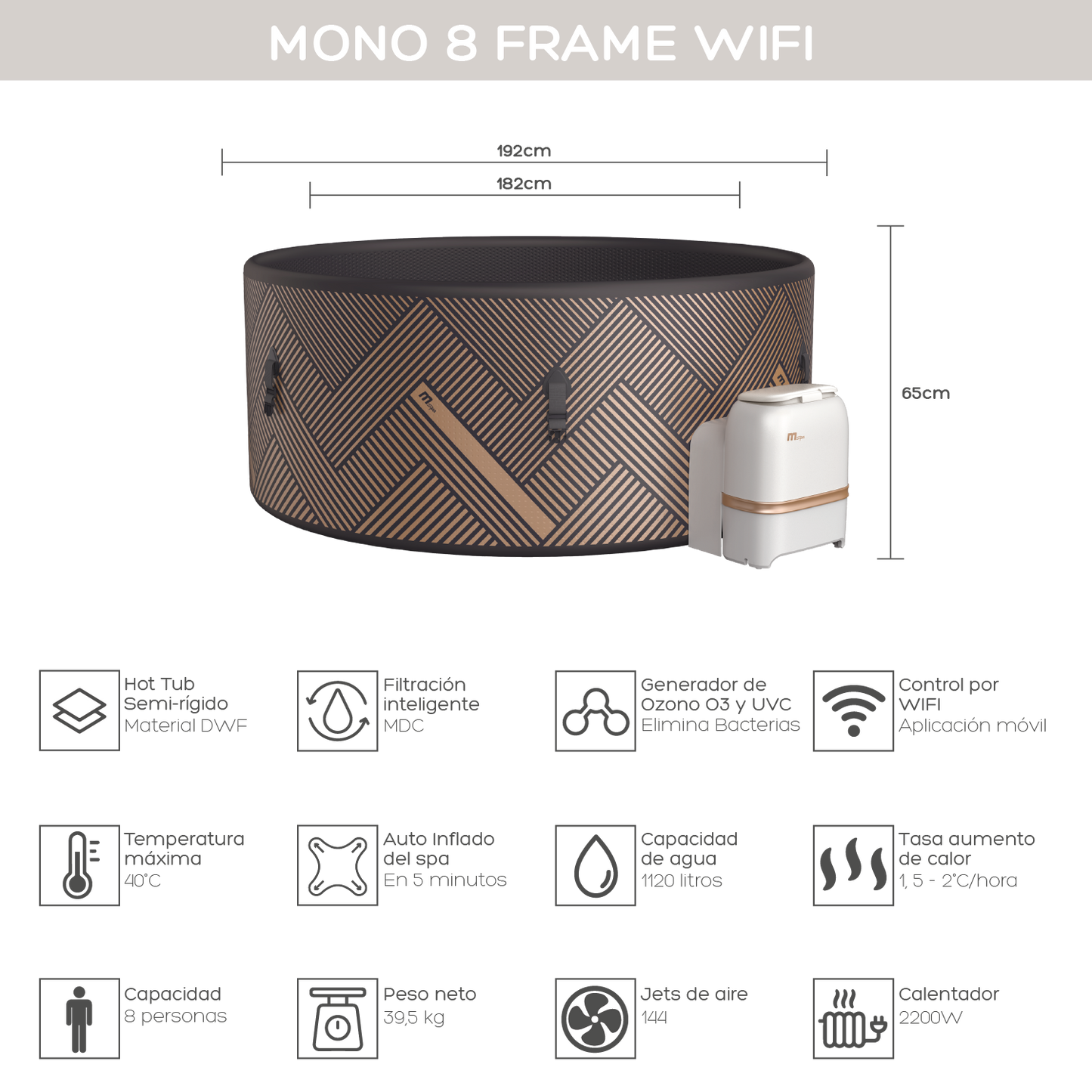 Hot Tub Mono 8 Frame Wifi