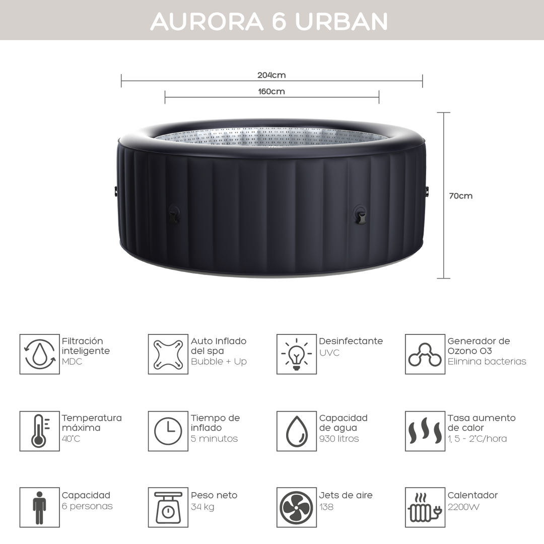 Hot Tub Aurora 6 Urban