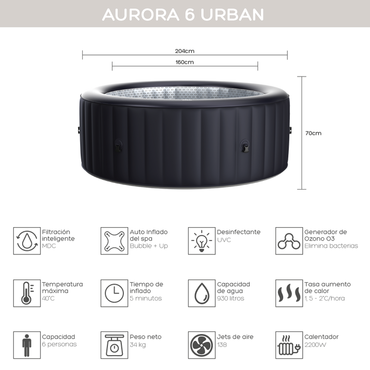 Hot Tub Aurora 6 Urban