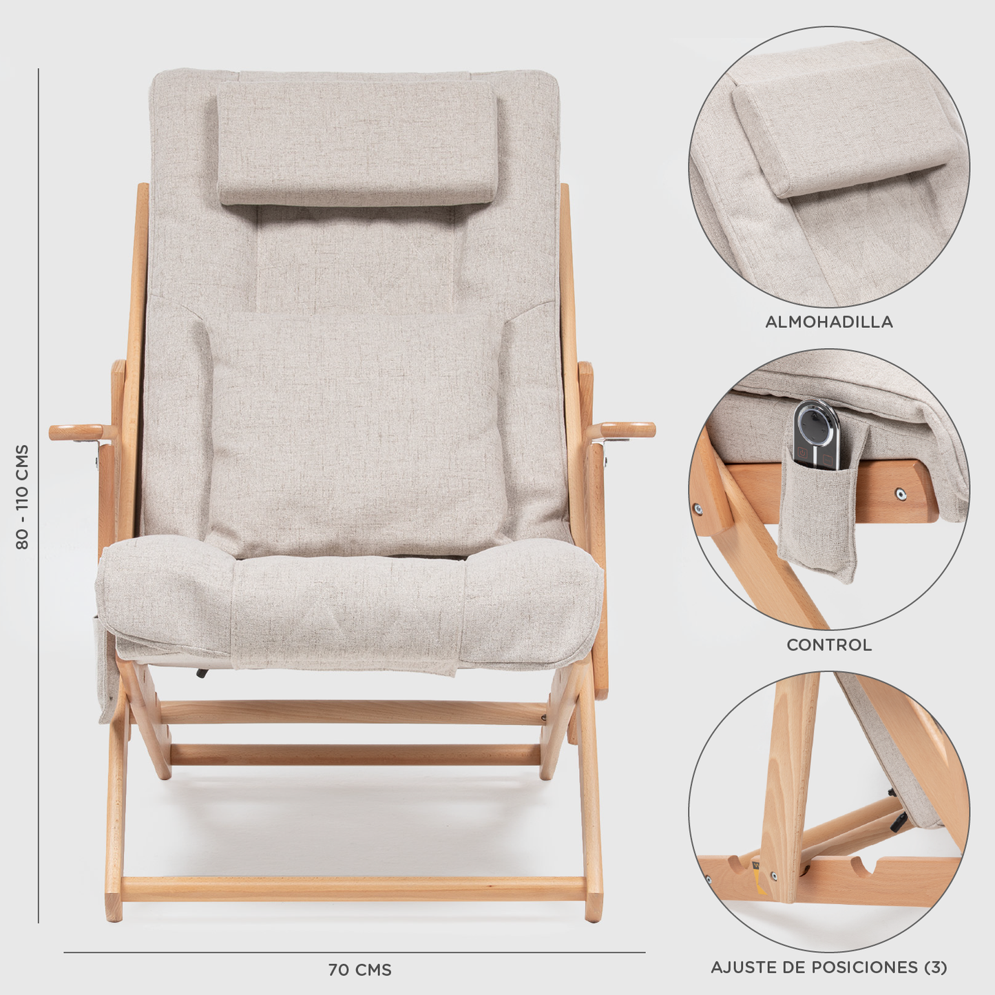 Silla Masajes Reclinable D1500