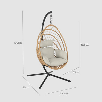 Silla Colgante de Mimbre Tulum