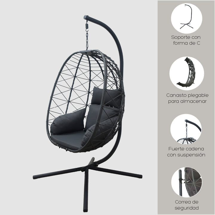 Silla Colgante de Mimbre Fiji