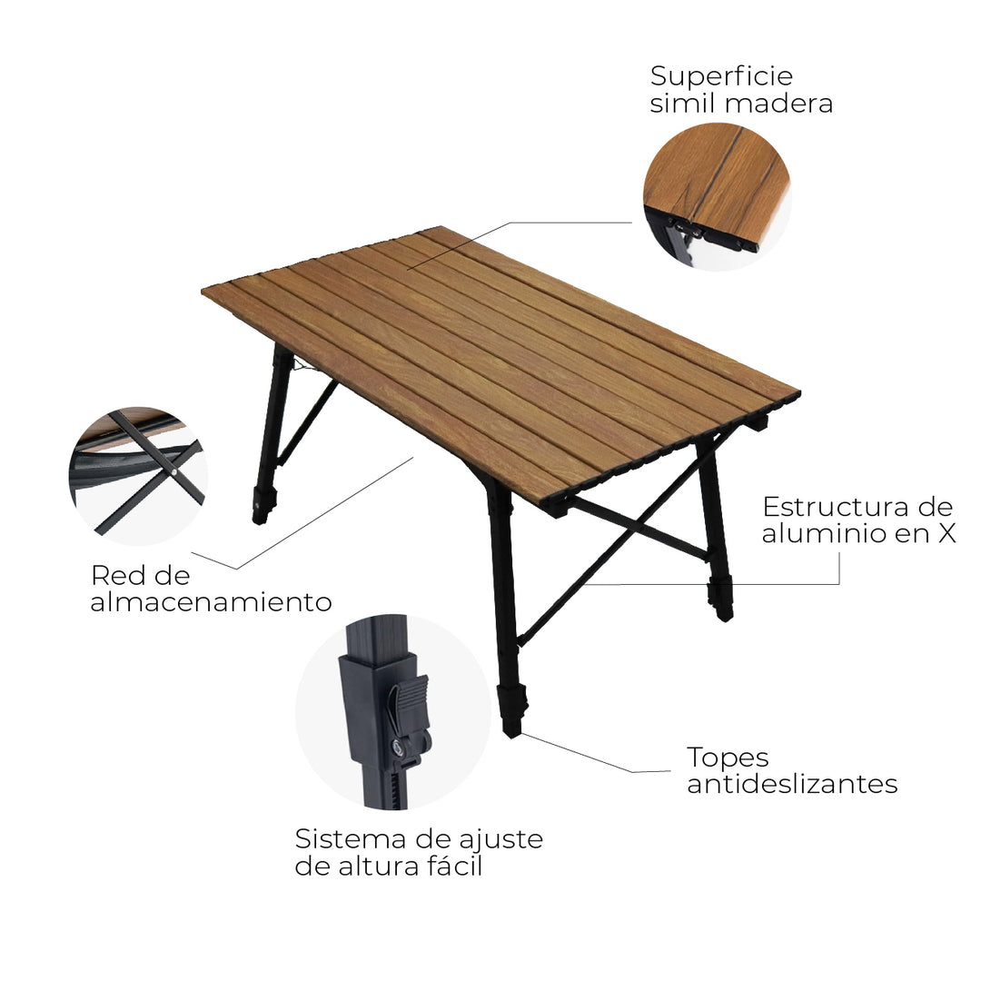 Mesa Plegable Roble