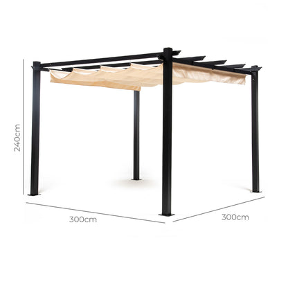 Pérgola White Shelter Retráctil 3x3 Mts