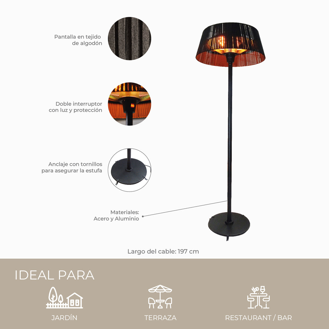 Estufa Eléctrica de Pie Noir