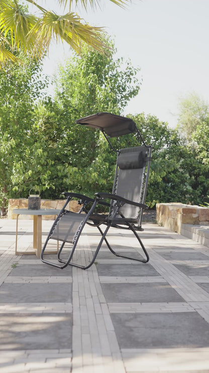 Reposera Zero Gravity con Techo Zen Canopy