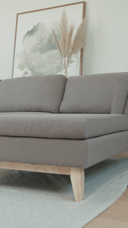 Sofá Seccional 3 Cuerpos Albano Café