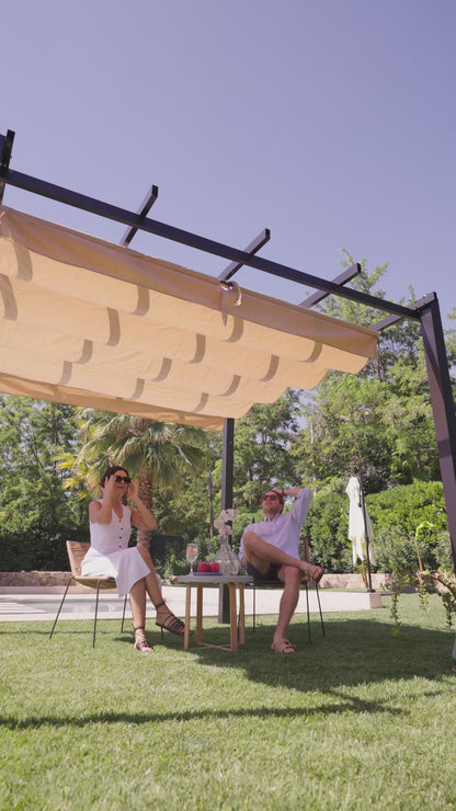 Pérgola White Shelter Retráctil 3x3 Mts