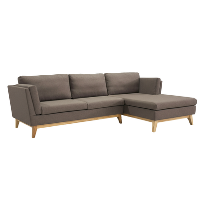 Sofá Seccional 3 Cuerpos Albano Café