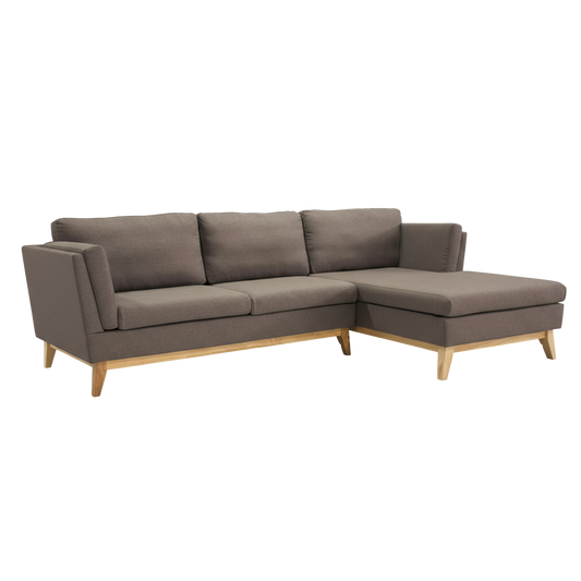 Sofá Seccional 3 Cuerpos Albano Café