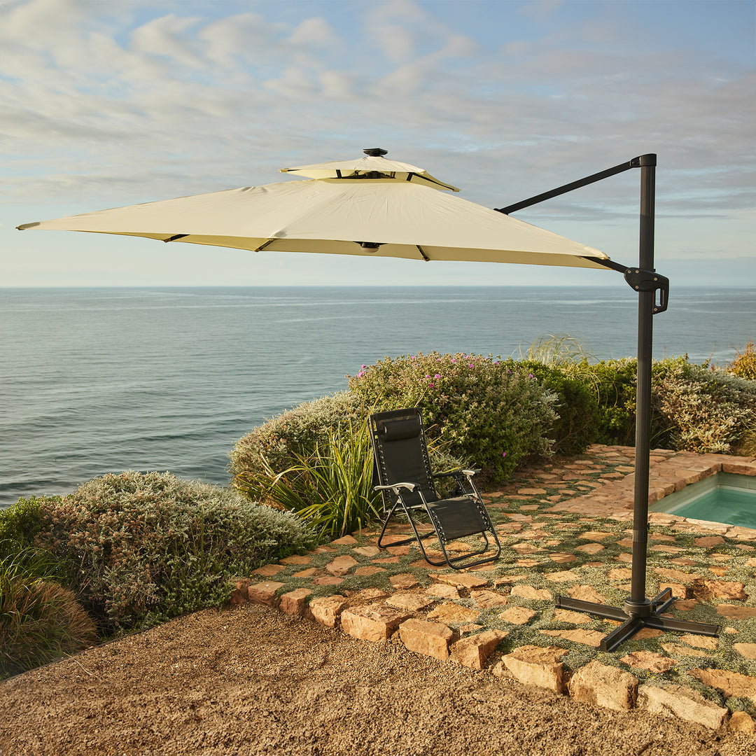 Quitasol Reforzado con Luces Bright Night