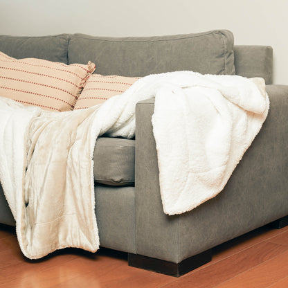 Manta Sherpa Polar Beige Queen