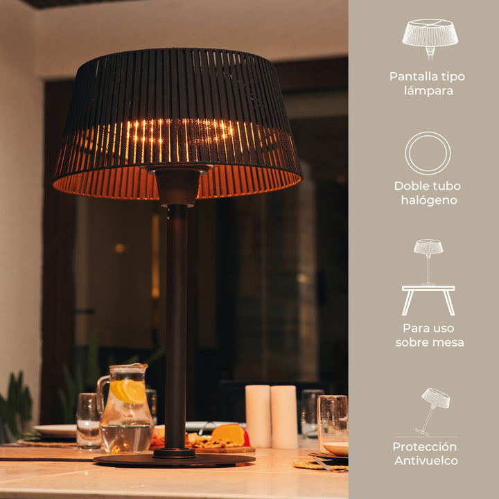 Estufa Eléctrica de Mesa Short Noir