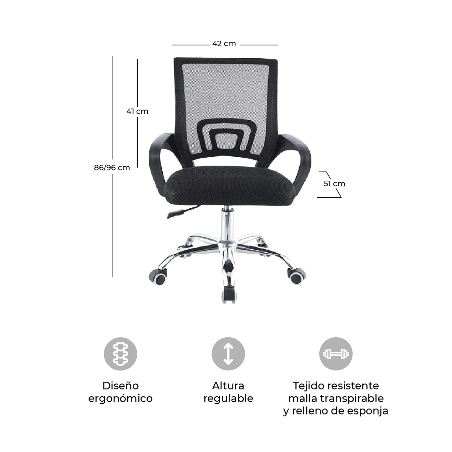 Silla de Escritorio Ergonómica Mesh