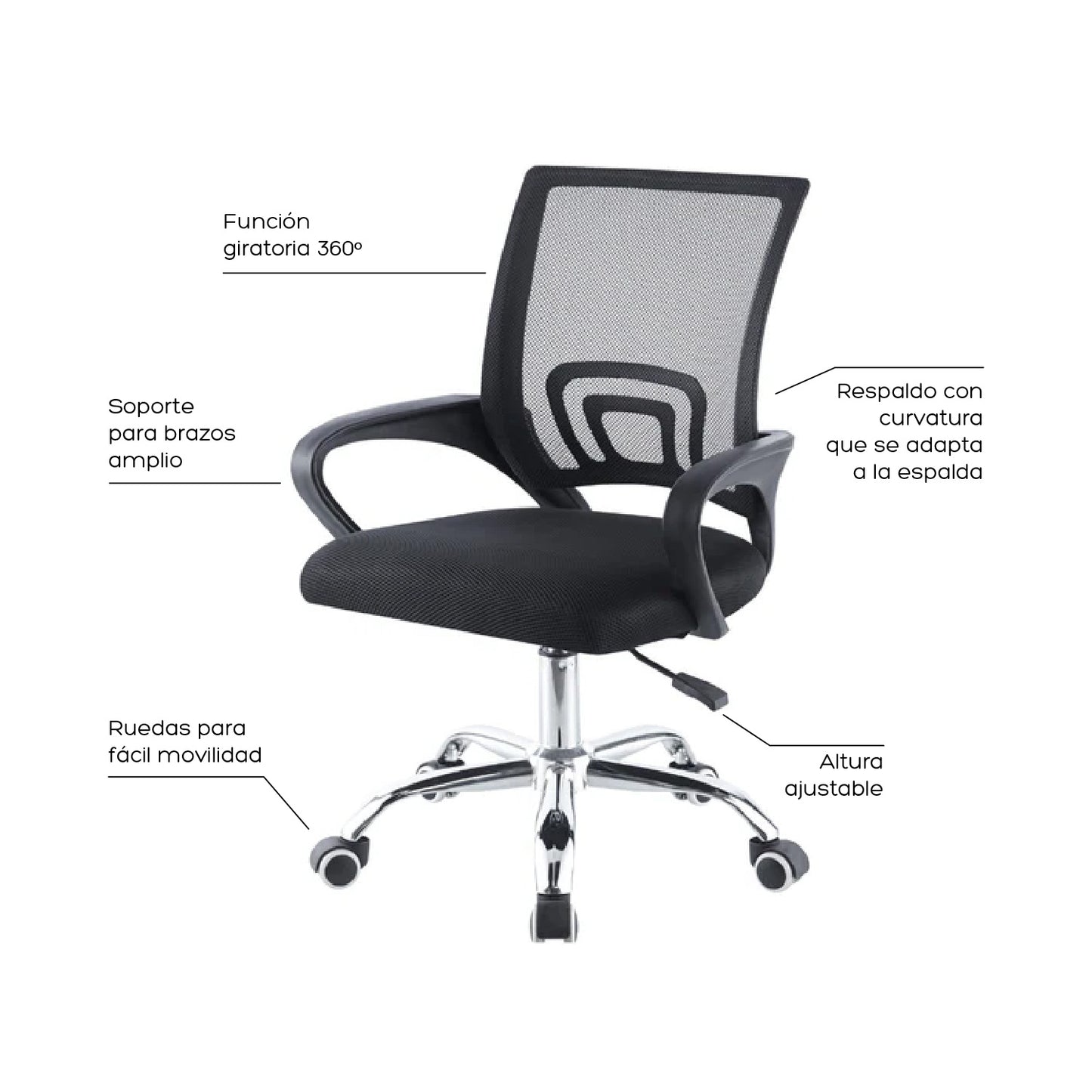 Silla de Escritorio Ergonómica Mesh