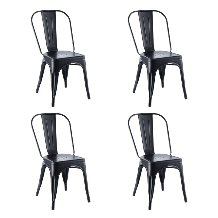 Set de 4 Sillas Tolix Negras