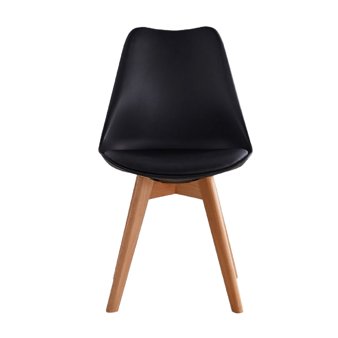 Set de 4 Sillas Eames Tulip Negras
