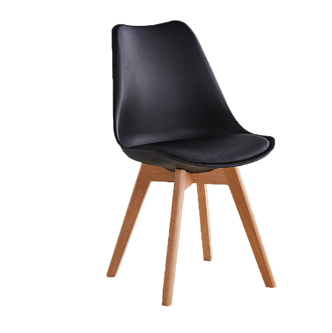 Set de 4 Sillas Eames Tulip Negras