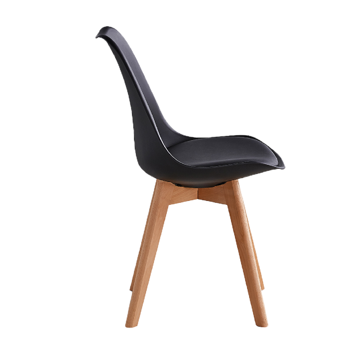 Set de 4 Sillas Eames Tulip Negras