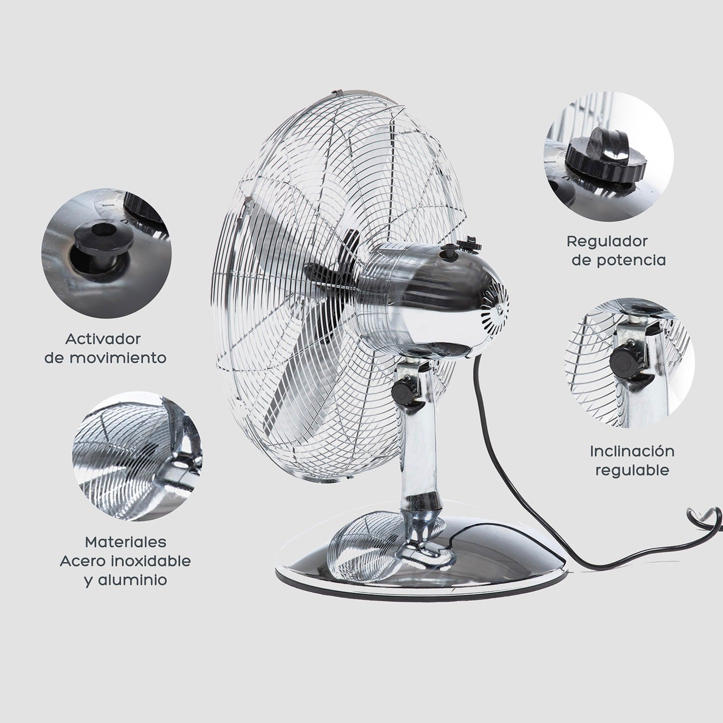 Ventilador de Mesa Silver Breeze 16"