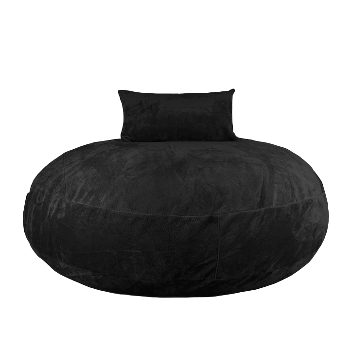 Sillón Pouf / Puff Para Piso Color Negro Relan