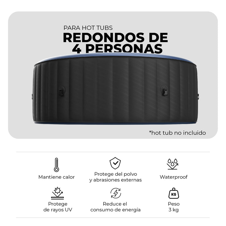 Cobertor Térmico para Hot Tubs Redondos de 4 Personas