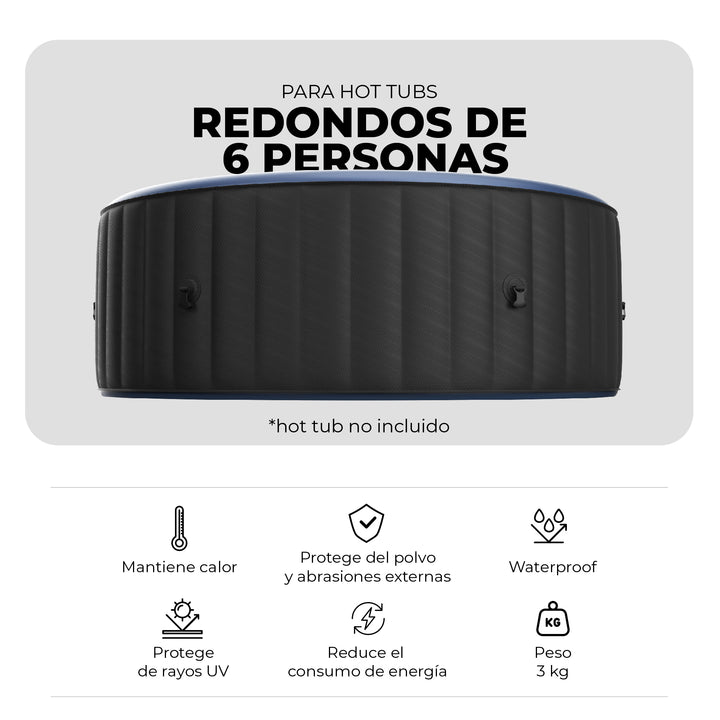 Cobertor Térmico para Hot Tubs Redondos de 6 Personas