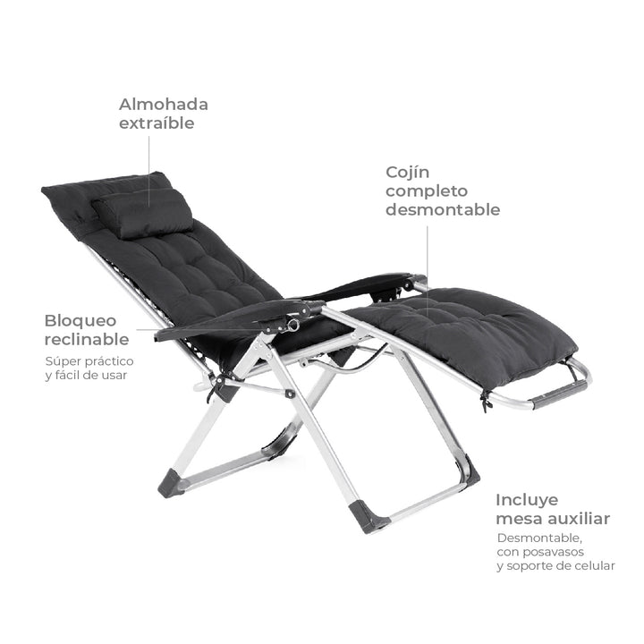 Reposera Zero Gravity con Cojín Zen Pro