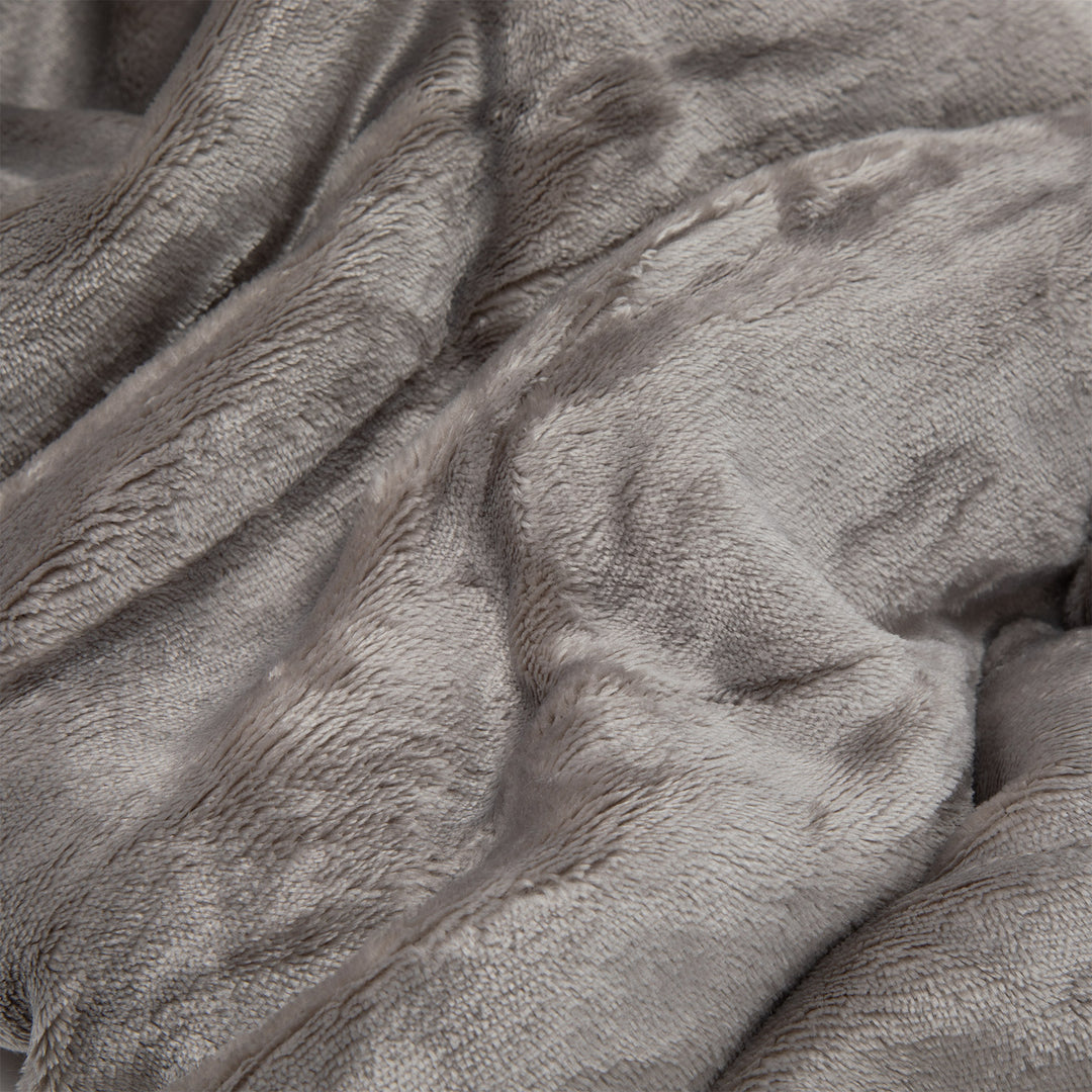 Manta Sherpa Polar Franela Gris Queen