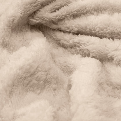 Manta Sherpa Polar Franela Beige 1,5 Plaza