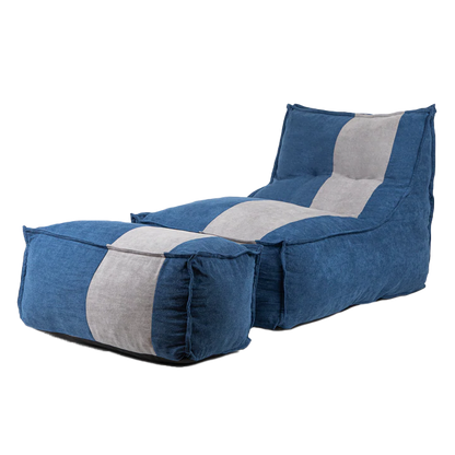 Sillón Pouf con Apoya Pies Raya